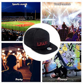 LED Cool Hat Phone Controlled LED Screen Baseball Cap for Concert Halloween Birthday Party Christmas Club, Red Message